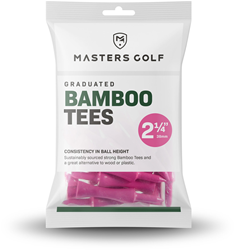 Masters Bamboo Graduated Tees (Bag of 20) - Pink - 2 1/4"