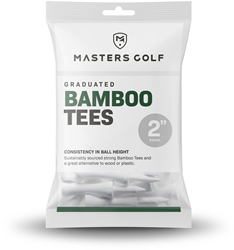 Masters Bamboo Graduated Tees (Bag of 20) - White - 2"