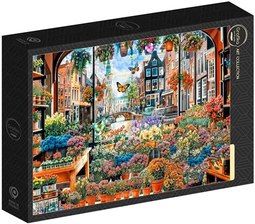 Grafika Puzzle Amsterdam Blumen Geheimnis 1000 Teile Karton-2