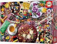 Educa Puzzle Der Nähtisch 2000 Teile Nostalgie Erwachsene-2