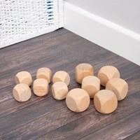 TickiT Holzbausteine Lernspielzeug 40mm naturbelassen-2