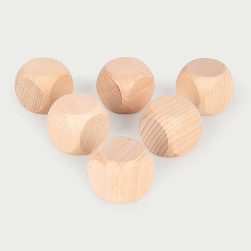 TickiT Holzbausteine Lernspielzeug 40mm naturbelassen-3