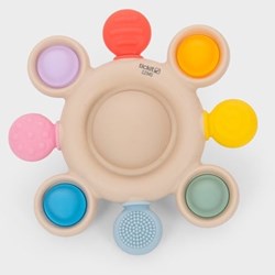 TickiT Silikon Beißring sensorisches Spielzeug Regenbogen Baby
