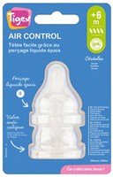 Tigex tétine Air Control silicone XL 6M+ pour biberon - lot de 2-2