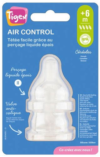 Tigex - Air Control - Teats (2) - Sil - 6M+ - XL-2