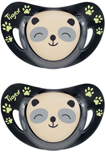 Tigex Schnuller Silikon Smart Night Panda 18-36 Monate 2er-Set