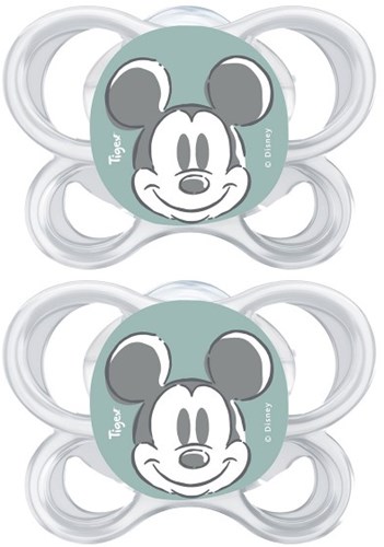 Tigex Schnuller Disney Mickey Silikon 18-36M 2er Set mehrfarbig