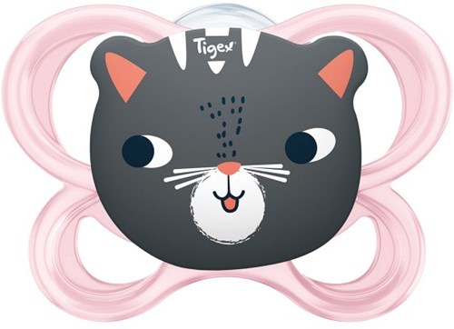 Tigex Schnuller Silikon 18-36 Monate Cat Mouse 2er Set-2
