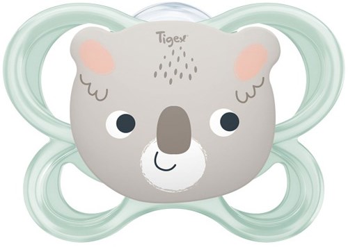 Tigex Schnuller Silikon Baby 6-18 Monate Koala Biber Set 2 Stück-2