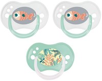 Tigex sucettes silicone 6-18 mois vert lot de 3 jour et nuit
