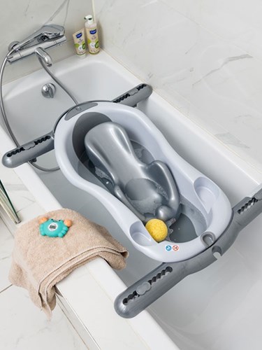 Tigex Babybadewanne anatomisch grau - Komfortables Babybad-2