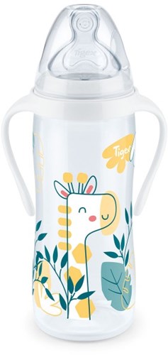 Tigex Babyflasche mit Griffen 300ml Giraffe - Übergangsflasche