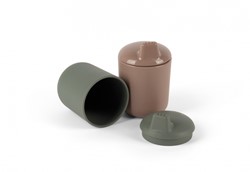 Dantoy Anti-knoei Drinkbekers Mokka/Olijfgroen, 2dlg.