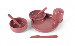 Dantoy TINY Dinnertime servies geschenkset (rood/7-delig)