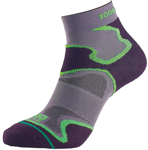 1000 Mile chaussettes de sport Fusion Anklet homme coton gris-vert taille 39-42 running