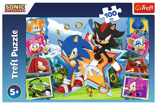 Trefl Puzzle - Sonic The Hedgehog - 100 Teile - buntes Kartonpuzzle-2