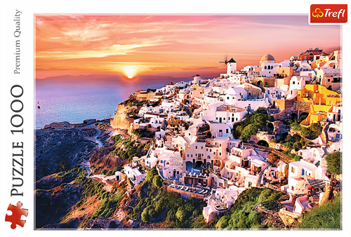 Trefl Puzzle 1000 Teile - Santorini Sonnenuntergang Griechenland-2