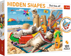 Trefl Puzzle Hidden Shapes - Feline Holidays - 1000 Teile Katzen