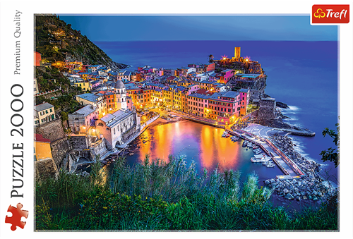 Trefl Puzzle 2000 Teile - Vernazza bei Dämmerung Premium Qualität-2