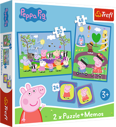 Trefl Trefl 2in1 + memos - Happy moments with Peppa Pig / HASBRO Peppa Pig