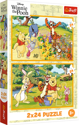 Trefl Puzzle Disney Winnie Puuh - 2x24 Teile - Gartenabenteuer