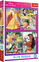 Trefl 2 Puzzles - Fairy Tale Days - Disney Princess - 70 pieces