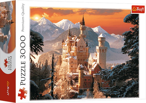 Trefl Puzzle Neuschwanstein Schloss Winter 3000 Teile - Legespiel