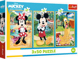 Trefl Puzzle Disney Mickey Mouse - 3x50 Teile FSC Mix 70%