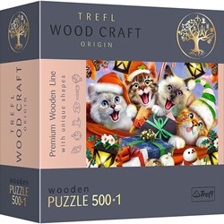 Trefl Puzzle Katzen 500 Teile - Festliche Katzen Poster