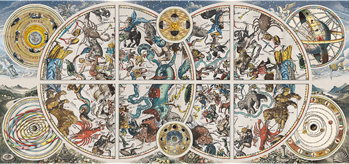 Trefl Puzzle alte Himmelskarten - nostalgische Landkarten Puzzle-2