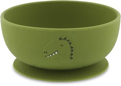 Trixie Silikon Schüssel mit Saugnapf - Baby Kindergeschirr Mr. Dino grün