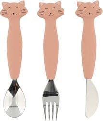 Trixie Siliconen Eetset - Mrs. Cat, 3st.