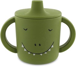 Trixie gobelet d'apprentissage silicone vert Mr. Dino - tasse anti-fuite bébé