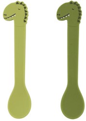 Trixie cuillère en silicone pour enfants 2-pack Mr. Dino - colorée et sûre