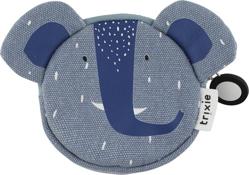 Trixie Portemonnaie - runde Kinder-Geldbörse Mrs. Elephant blau