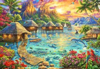 Grafika Puzzle Tropical Oasis 1000 Teile Karton Erwachsene