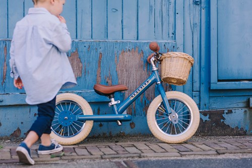 Trybike loopfiets Steel vintage blauw - tweewieler