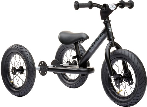 Trybike Laufrad 2-in-1 Stahl - Schwarz - Kinderfahrrad - 12 Zoll Trybike steel 2-in-1, all black edition