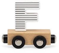 Tryco Holzbuchstaben-Zugwagen F - bunter magnetischer Buchstabe