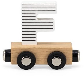 Tryco Holzbuchstaben-Zugwagen F - bunter magnetischer Buchstabe