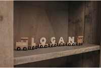 Tryco Holzbuchstaben-Zug Lokomotive - Namenszug für Kinder - Magnetisches Spielzeug-2