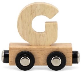 Tryco Holzbuchstaben-Zugwagen G - Magnetischer Namenszug Spielzeug