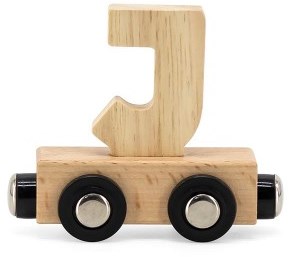 Tryco Holzbuchstaben-Zugwagen J - Magnetisches Spielzeug für Kinder