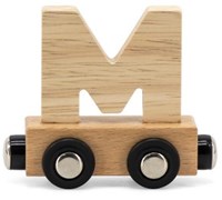 Tryco Holzbuchstaben-Zug M - Magnetischer Buchstabenwagen für Namenszug