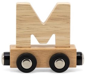 Tryco Holzbuchstaben-Zug M - Magnetischer Buchstabenwagen für Namenszug