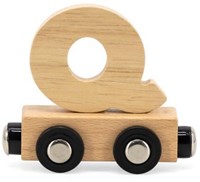 Tryco Holz-Buchstabenzug Wagen Q - Magnetisches Spielzeug für Kinder