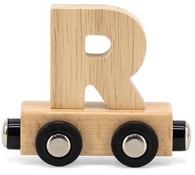 Tryco Holzbuchstaben-Zug Buchstabe R - Magnetisches Spielzeug für Kinder