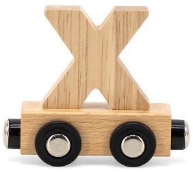 Tryco Holz Buchstaben-Zugwagen X - Lernspielzeug für Kinder