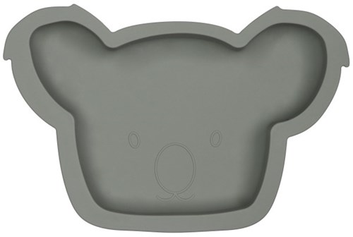 Tryco Silikon Kinderteller Koala grau - robust und spülmaschinenfest