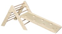 Tryco Holz-Kletterdreieck mit Rutsche - Montessori Spielzeug für Motorik